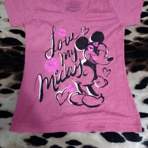Disney Store Juniors Minnie Mouse Petite Shirt Size Medium